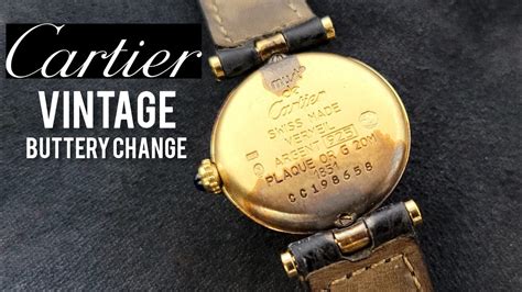 orologio cartier vintage batteria|Cartier watch battery change time.